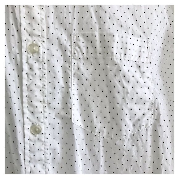 Uniqlo cotton button down shirt with small dot print, Size XL - Picture 5 of 8